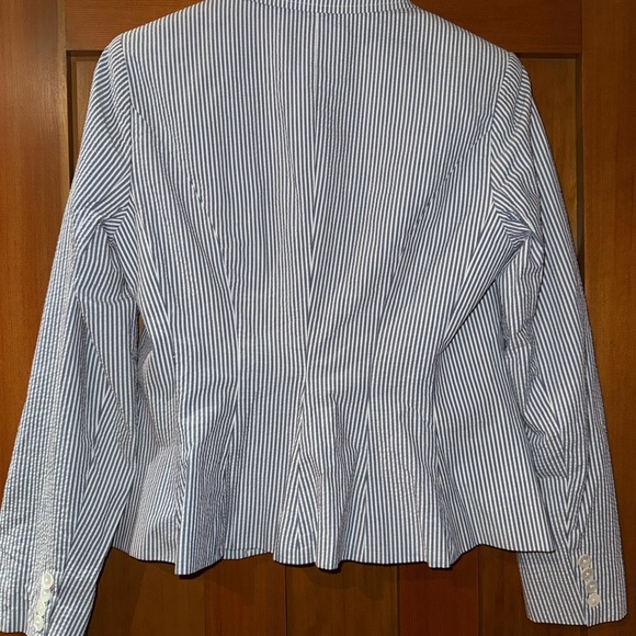 Rugby Ralph Lauren Blue and White Striped Blazer size 10 - Picture 5 of 7